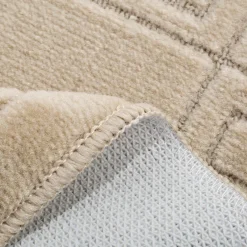 2 dywaniki łazienkowe MELO – komplet, kremowy