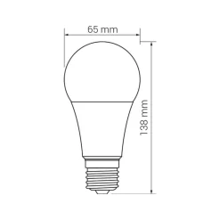 Żarówka LED E27 17W barwa ciepła ORO-ATOS-E27-A65-17W-WW