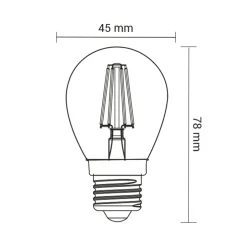 Żarówka LED E27 4W barwa neutralna ORO-E27-G45-FL-CLARO-4W