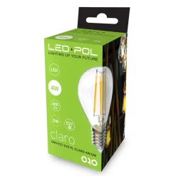 Żarówka LED E27 4W barwa neutralna ORO-E27-G45-FL-CLARO-4W