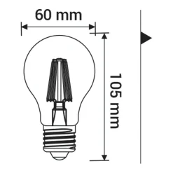 Żarówka LED E27 7W barwa neutralna ORO-E27-FL-CLARO-7W-DW