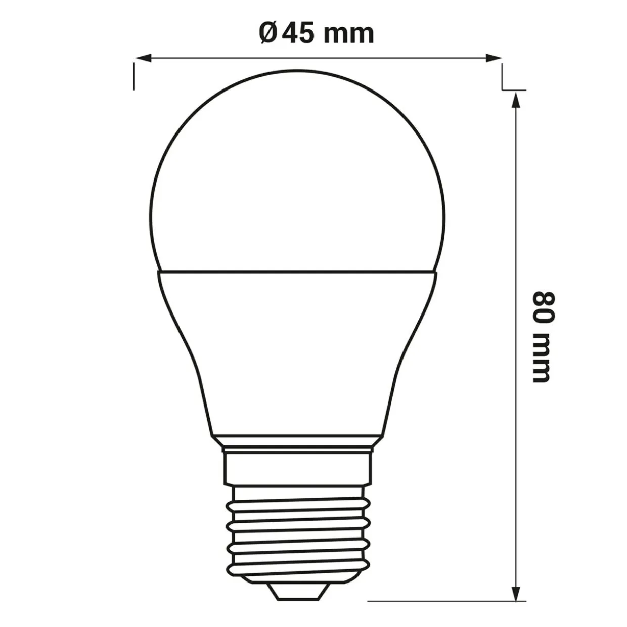 Żarówka LED E27 8W barwa neutralna ORO-E27-G45-TOTO-8W-DW