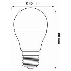 Żarówka LED E27 8W barwa zimna ORO-E27-G45-TOTO-8W-CW