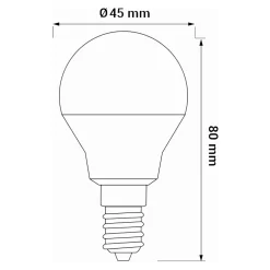 Żarówka LED E14 5W barwa zimna ORO-E14-G45-TOTO-5W-CW