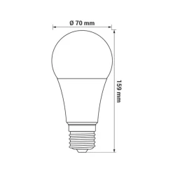 Żarówka LED E27 19W barwa zimna ORO-ATOS-E27-A70-19W-CW