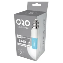 Żarówka LED E27 12W barwa zimna ORO-PREMIUM-E27-A60-12W-XP