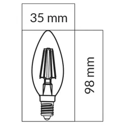 Żarówka LED E14 6W ORO-E14-C35-FL-CLARO-6W-DW barwa neutralna
