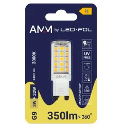 Żarówka LED G9 3W barwa ciepła AMM-G9-3W-WW