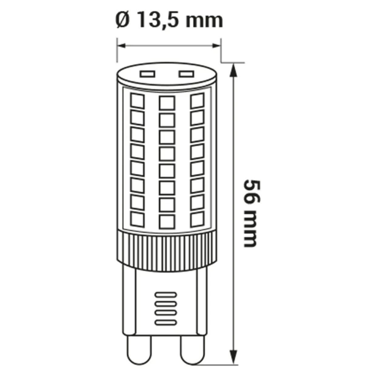Żarówka LED G9 4,8W barwa zimna ORO-G9-PETIT-4,8W-CW