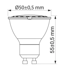 Żarówka LED GU10 8W barwa zimna ORO-GU10-HERA-8W-II-BZ