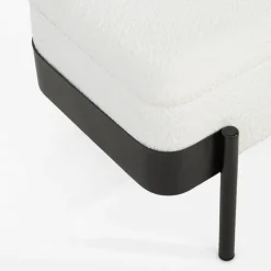 Ława tapicerowana biała INIDEX