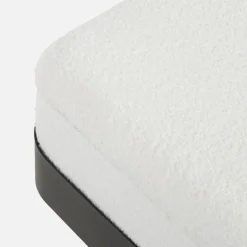 Ława tapicerowana biała INIDEX