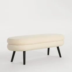 Ławka boucle beżowa TINSELO