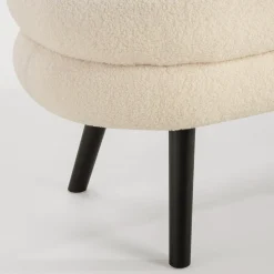 Ławka boucle beżowa TINSELO