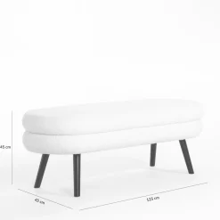 Ławka boucle beżowa TINSELO