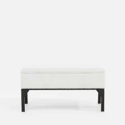 Ławka tapicerowana jasnoszara IZORVE