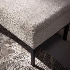 Ławka tapicerowana jasnoszara IZORVE