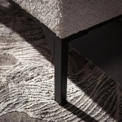 Ławka tapicerowana jasnoszara IZORVE