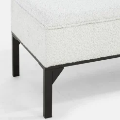 Ławka tapicerowana jasnoszara IZORVE