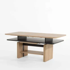 Ławostół TARIUS dąb artisan/czarny blat