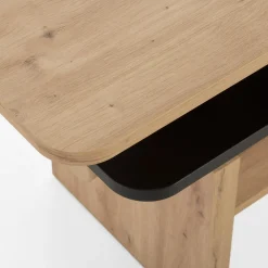 Ławostół TARIUS dąb artisan/czarny blat