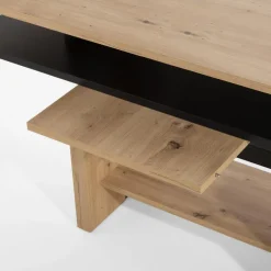 Ławostół TARIUS dąb artisan/czarny blat