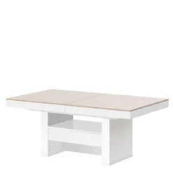 Ławostół z szufladą AVERSA LUX połysk cappucino / biały