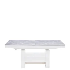 Ławostół z szufladą AVERSA LUX biały połysk / nadruk marmur połysk