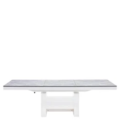 Ławostół z szufladą AVERSA LUX biały połysk / nadruk marmur połysk