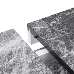 Ławostół z szufladą AVERSA LUX biały połysk / nadruk marmur połysk