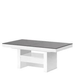 Ławostół z szufladą AVERSA LUX MAT szary / biały