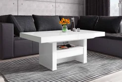 Ławostół z szufladą AVERSA LUX połysk biały