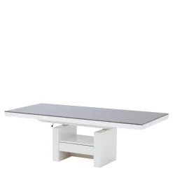 Ławostół z szufladą AVERSA LUX połysk szary / biały