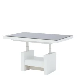 Ławostół z szufladą AVERSA LUX połysk szary / biały