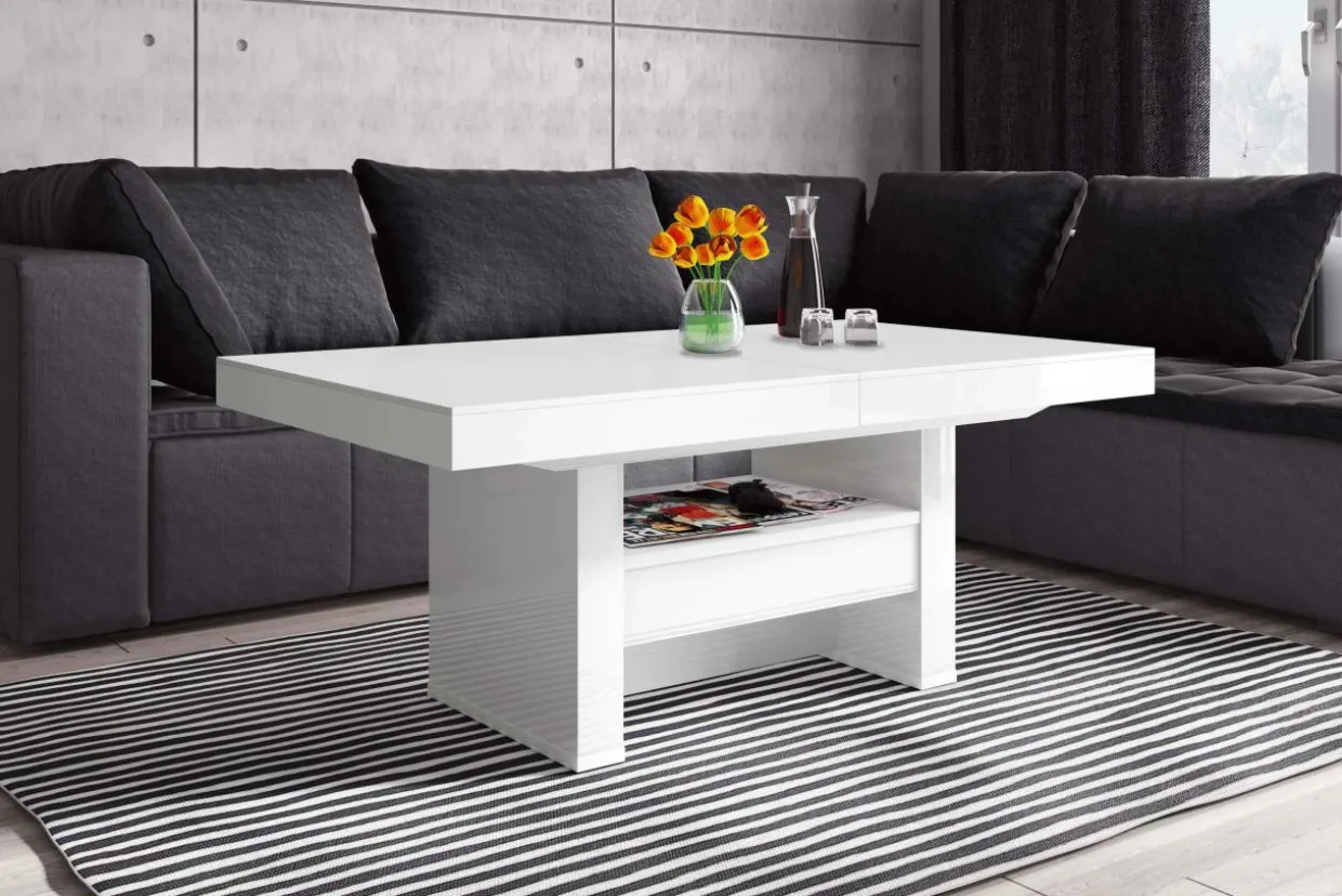 Ławostół z szufladą AVERSA LUX MAT biały