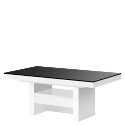 Ławostół z szufladą AVERSA LUX MAT czarny / biały