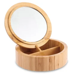 Bambusowe pudełko organizer z lusterkiem