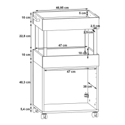 Barek na kółkach HOME BAR dąb artisan