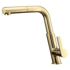 Bateria kuchenna z wyciąganą wylewką złota SILIA