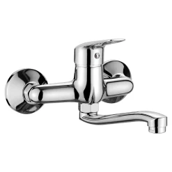 Bateria umywalkowa ścienna chrom BORO