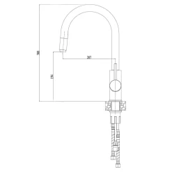 Bateria z wyciąganą wylewką czarna PLAY