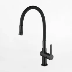 Bateria zlewozmywakowa z elastyczną wylewką 2 strumienie LAVEO LEX czarna