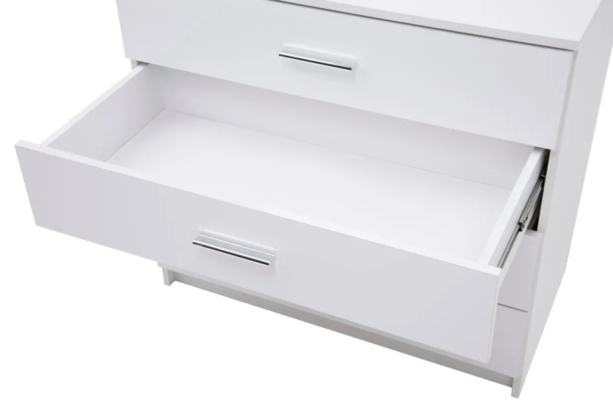 Biała komoda MARSYLIA połysk