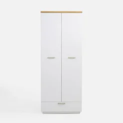 Biała szafa z szufladą DEKO