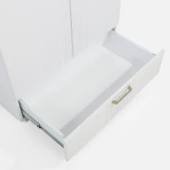 Biała szafa z szufladą DEKO