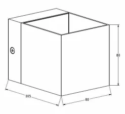 Biały minimalistyczny kinkiet sześcian TRANSFER WL