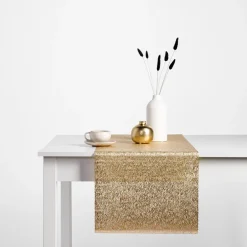 Bieżnik na stół, złoty, 40x200 cm