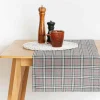 Bieżnik w szkocką kratę szary NEWPORT 40x120 cm