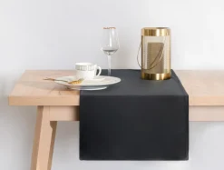 Bieżnik welurowy czarny VELVIO 40x130 cm