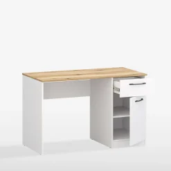 Biurko białe z ryflowaniem VELUTTO